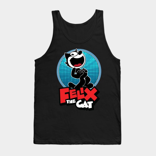 Felix the Cat Silly Shenanigans in Toon World Tank Top by Iron Astronaut